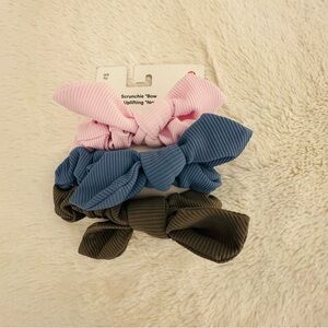 Lululemon Uplifting Bow Scrunchies NWT 3 pk, pink blue brown